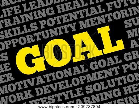 Goal word cloud collage , business concept