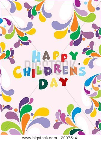 astratto sfondo kiddish funky per giorno bambini
