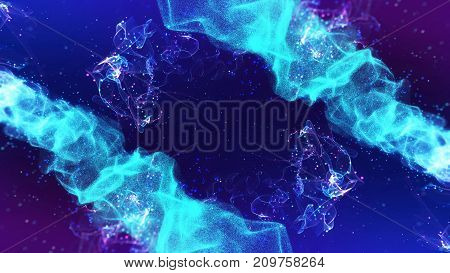 Nebula in Space Particular Scene 3d illustration