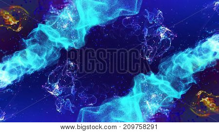 Nebula in Space Particular Scene 3d illustration