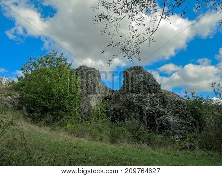 Unique stone towers with a heavenly eye in the mountain of Vratza Balkan