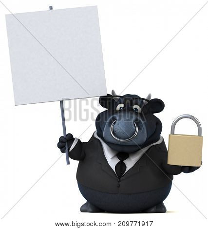 Black bull - 3D Illustration