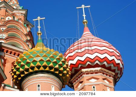 St.Basil katedrála v Moskvě, Rusko.