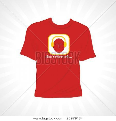 abstrakt baggrund med isolerede tshirt, vektor illustration