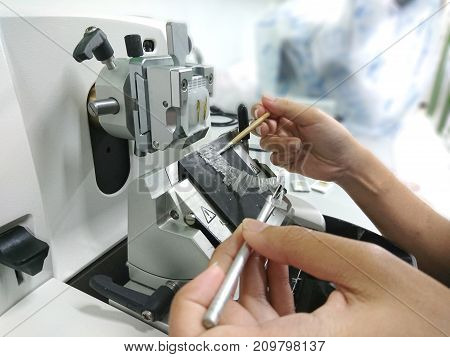 Rotary Microtome Section for diagnosis in pathology