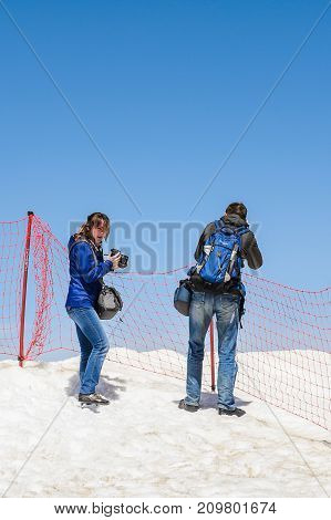 People On The Tahtali Mountain