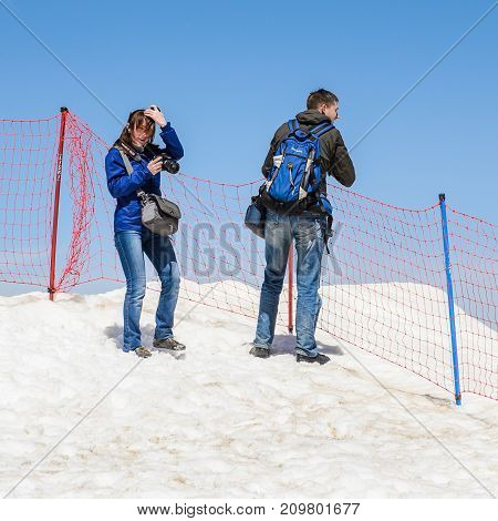 People On The Tahtali Mountain