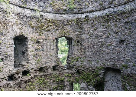 The interior of Dolbadarn Castle a 13th century castle inLlanberis North Wales Wales