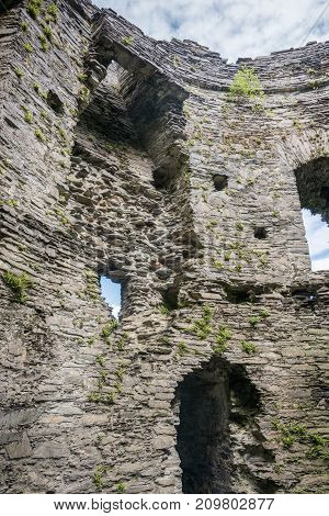 The interior of Dolbadarn Castle a 13th century castle inLlanberis North Wales Wales