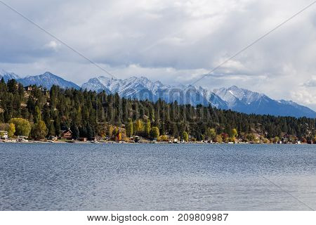 Town of Invermere as seen from Kinsmen Beach.