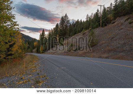 Mountain Road from Invermere to Panorama BC.