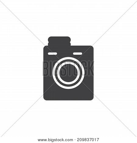 Laundry machine icon vector, filled flat sign, solid pictogram isolated on white. Symbol, logo illustration.