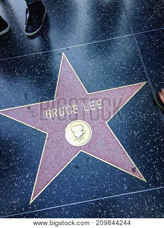 Bruce Lee Hollywood Walk Of Fame Star.