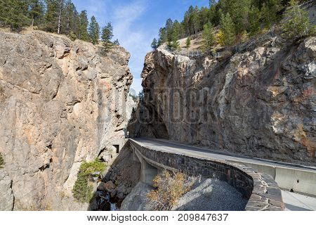 View of Sinclair Canyon near Radium Hot Springs BC.