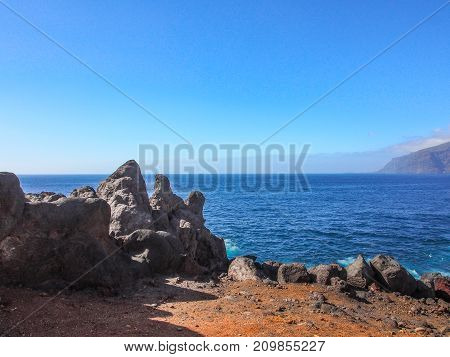 Rocky Coast Of Tenerife At Puerto De Santiago, Tenerife