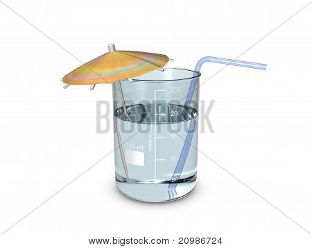 一个烧杯的鸡尾酒