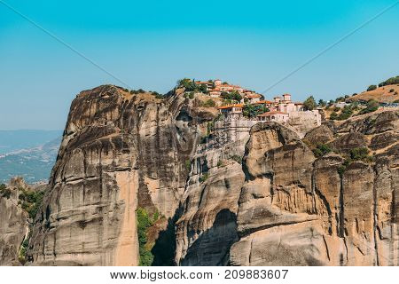 Meteora Monasteries, Greece. The Monastery Of Great Meteoron