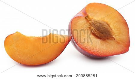 Blommer the finest Dansih plum isolated over white background