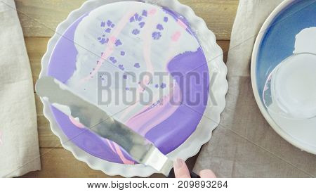 Mousse Cake With Mirror Glaze