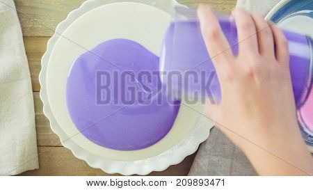 Mousse Cake With Mirror Glaze