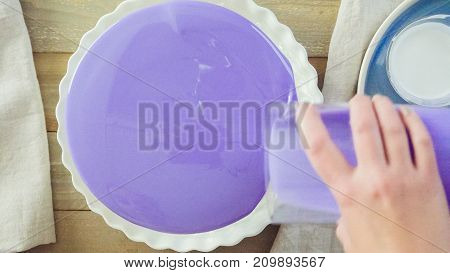Mousse Cake With Mirror Glaze