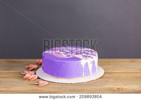 Mousse Cake With Mirror Glaze