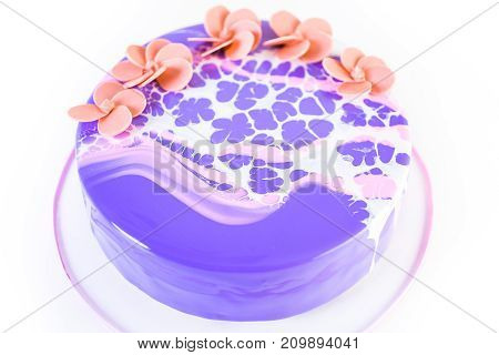 Mousse Cake With Mirror Glaze