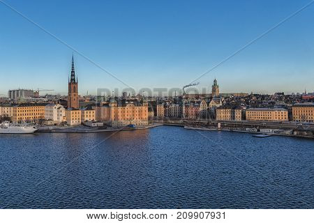 Stockholm, Sweden - December, 2014. Stockholm City At Winter Time.