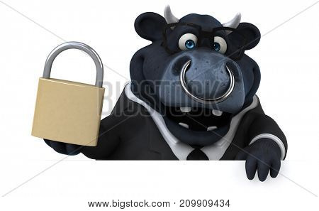 Black bull - 3D Illustration