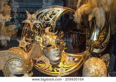Venice City Of Italy. Triditional Venetian Carnival Mask
