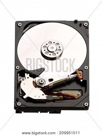 Close-up of hard disk drive hdd . High resolution photo.