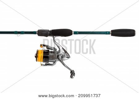 Rod spinning on the white background. High resolution photo.