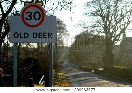 Entrance to village of Old Deer, Aberdenshire