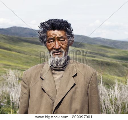 Senior Mongolian man