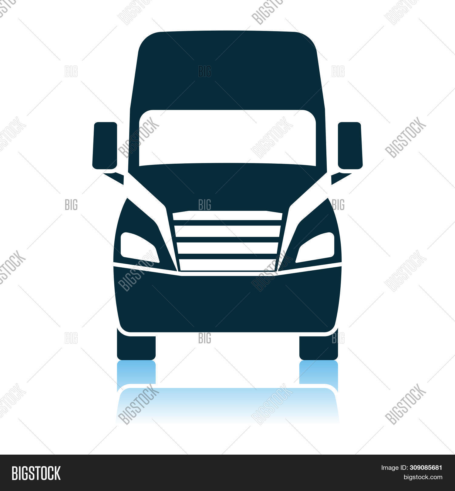 Truck Icon Front View Vector & Photo (Free Trial) | Bigstock