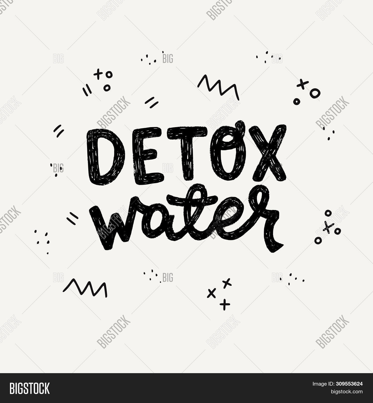 Detox Water Lettering Vector & Photo (Free Trial) | Bigstock