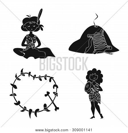 Vector Design Of Sapiens And Development Icon. Set Of Sapiens And Age Vector Icon For Stock.