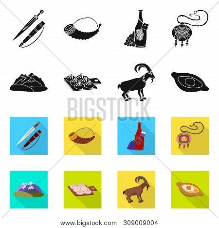 Vector Illustration Of Culture And Sightseeing Symbol. Collection Of Culture And Originality Stock V