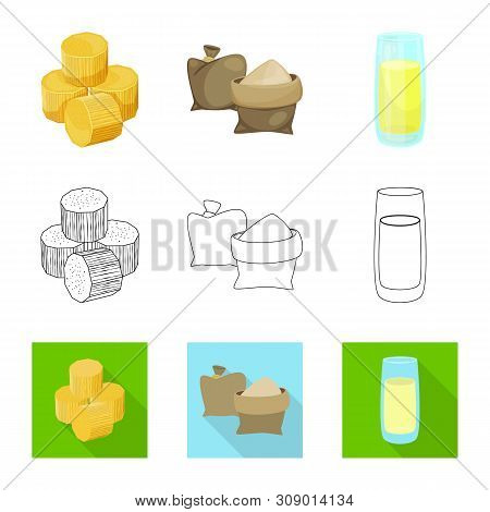 Isolated Object Of Farm And Agriculture Icon. Set Of Farm And Technology Stock Vector Illustration.