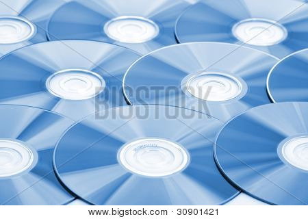 Primer plano de CDs. uso para el fondo o textura