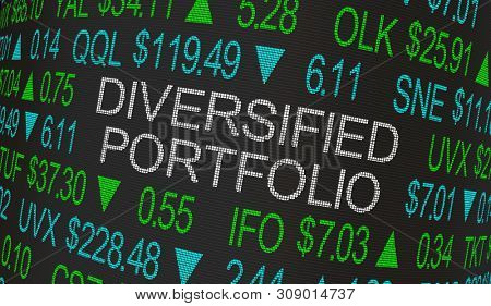 Diversified Portfolio Stock Market Investment Strategy 3d Illustration