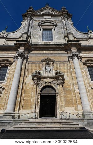 The Church Of Saint Franciscus Xaverius In Bruges In A Sunny Summer Day.