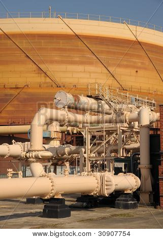 Detail der industriellen Gas Anlage Pumpen