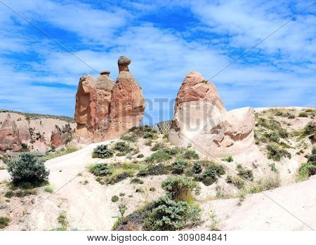 Camel rock at Devrent valley (Imaginary valley) in Cappadocia, Anatolia, Turkey. UNESCO world heritage site