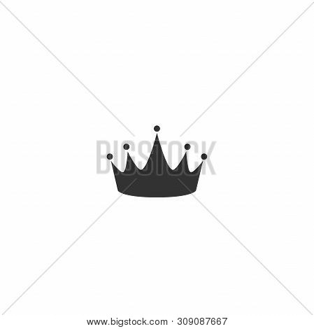 Crown Icon Isolated On White. Royal, Luxury, Vip, First Class Sign. Winner Award. Monarchy, Authorit