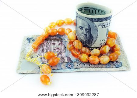 Kingdom Of Bahrain Currency On White Background Isolated