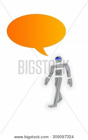 3d Render Illustration Of Chatbot Isolated On White. Virtual Assistance Or Ai Based Customer Service