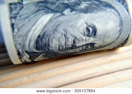 Close Up Currency Of The United States Of America