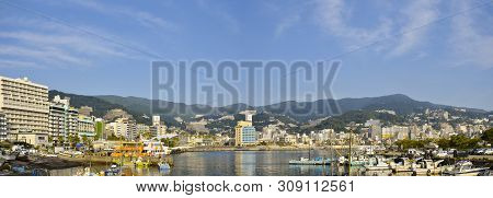 September 12, 2012 - Atami, Japan : The Panorama Picture Of The Atami Viewpoint From Atami Korakuen 