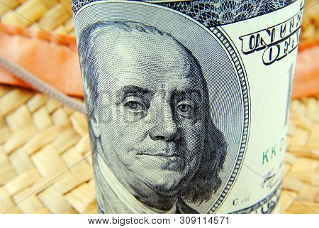 Close Up Currency Of The United States Of America